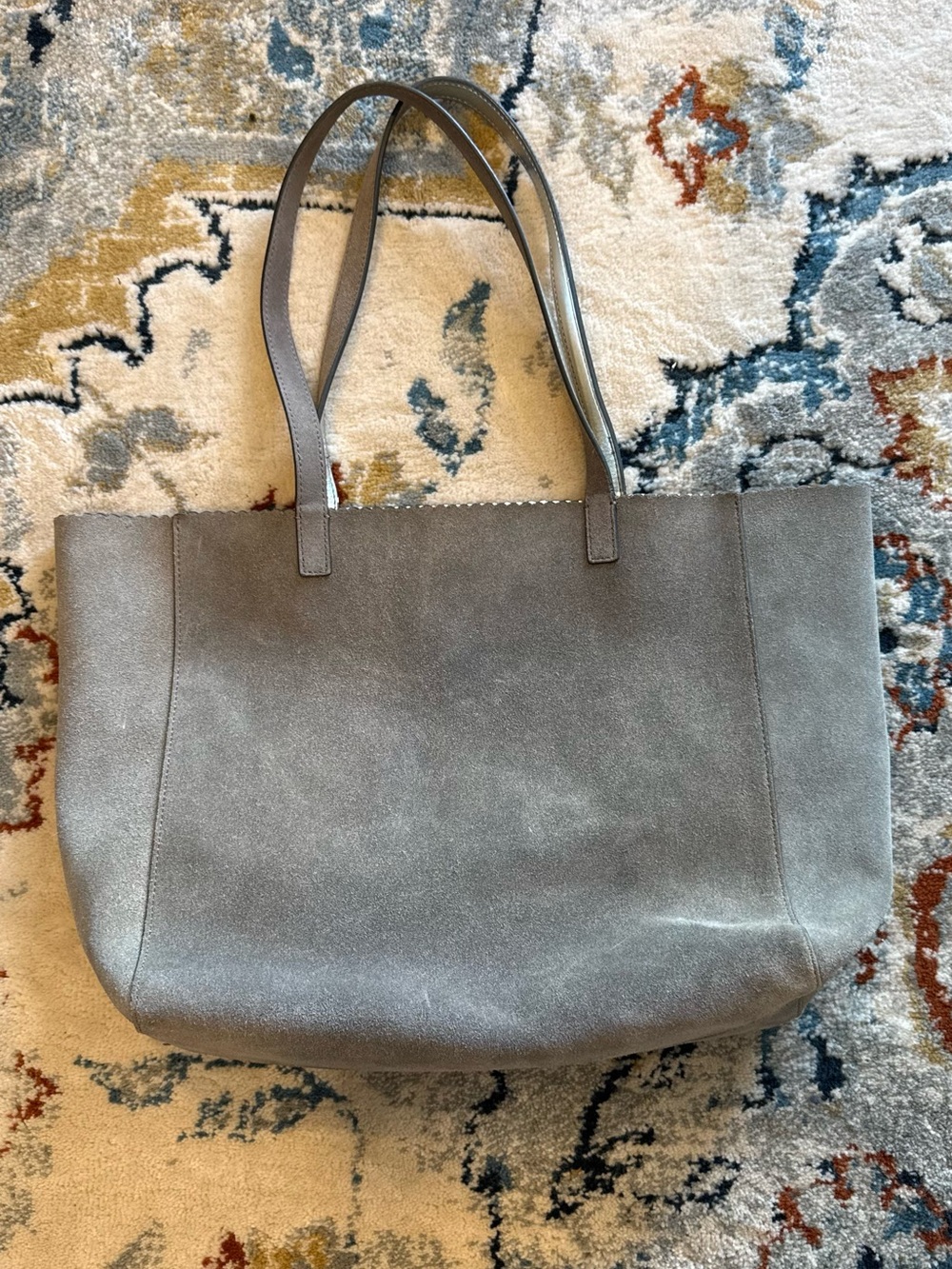 Banana Republic Gray Suede Tote